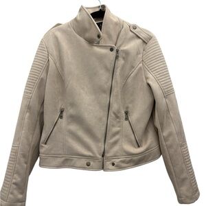 LA Coalition Women's Cream Moto Jacket